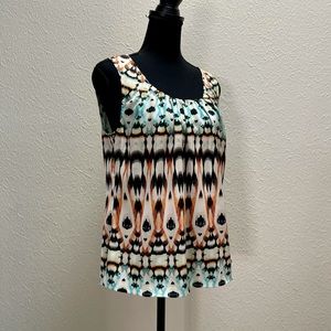 Chico’s multi color sleeveless scoop-neck shirt Size 1